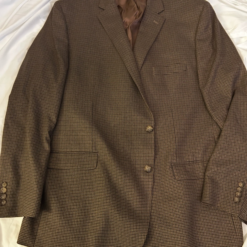 Ralph Lauren Brown Checkered Blazer